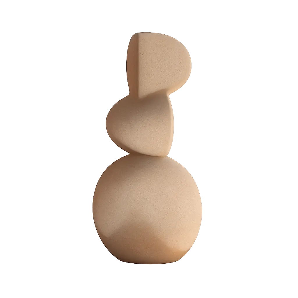 Escultura blanca de formas orgánicas